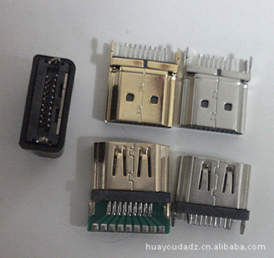 高清MINI HDMI公头/数码相机线专用连接器/HDMI C-type夹板插头全解析